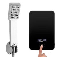 WUPYI 220V 6500W Electric Water Heater,Instant Tankless Hot Water Heater Shower Heating System with Shower Nozzle,for Kitchen Bathroom Household Hotel,Black