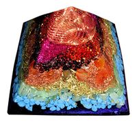 Purple People Market Place Orgone Rainbow Pyramid with EMF Protection - Solid Orgone Energy - Weighs Over a Pound