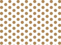 Metalic Gold and White Polka Dots Tissue Paper 20 Inch X 30 Inch - 24 X-Large Sheets High Quality Tissue Paper Made in USA