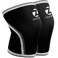 ZEALSPOT Knee Sleeves(1 Pair) Compression & Support for Weightlifting, WOD, Squats, Gym, Powerlifting & Crossfit-7mm Neoprene Knee Brace-Both Women & Men,Black,XL