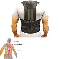 Back Support Belt- Posture Corrector for Men and Women- Adjustable Back Brace Strap Breathable Mesh- Back Pain Relief (M)