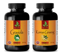 Weight Loss Complex - GRAVIOLA Extract – Korean Ginseng Extract - red maca Powder Organic - 2 Bottle (60 Capsules + 60 Capsules)