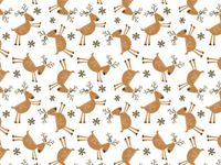 Pack Of 240, Reindeer Games Recycled Christmas Printed Tissue Paper 20" X 30" Sheets Made In USA