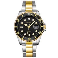 Men Fashion Military Stainless Steel Date Sport Quartz Analog Wrist Watch (A)