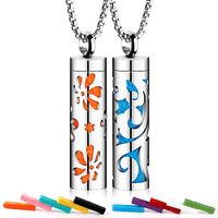 Essential Oil Pendant Necklace Aromatherapy Diffuser Pendant Necklace Stainless Steel Whistle-Shaped Pendant Necklace Women Gift Set