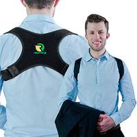 Back Posture Corrector for Men and Women by Recoveryt - Adjustable Upper Back Brace for Shoulder Pain Relief - Helps Correct Slouching by Stretching Upper Body Muscles - Easy to Wear and Comfortable