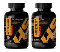 Energy Boost Minerals - Anti Gray Hair – NONI Extract - zinc Magnesium Supplement - Combo - 2 Bottles