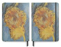 Van Gogh Art - PU (Vegan) Leather A5 Notebook - Lined Pages - Sunflowers