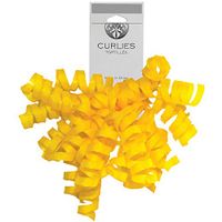 JAM PAPER Grosgrain Curly Gift Bows - Yellow - 120/Pack