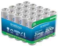 Sanyo "New" 1500 Eneloop "AA" Pre-Charged Rechargeable NiMH (1900 mAh) Batteries (20 Pack)