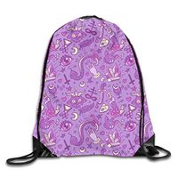 TPSXXY Cute Occult in Purple Large Christmas Drawstring Bag Santa Present Bag Basket Gifts Sack
