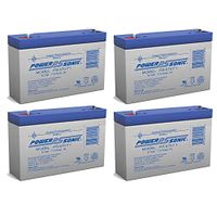 Power Sonic 6V 7Ah Replacement Battery for Audi R8 Spyder Model W458AC - 4 Pack