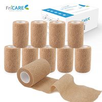 FriCARE Nonwoven Self-Adhesive Bandage, Self Adherent Cohesive Stretch First Aid Wrap, Sports Medical Tape, 3 Inches
