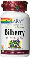 Solaray Bilberry Extract, 60mg, 60 Count