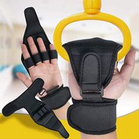 CapsA Force Rehabilitation Gloves Finger Grip Splint Elastic Anti-Spasticity Aid Durab Force Rehabilitation Gloves Finger Grip Splint Elastic Anti-Spasticity Aid Durab (Black, A)