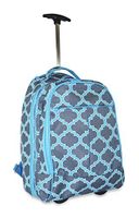 Ever Moda Moroccan Wheeled Laptop Backpack (Teal Blue)