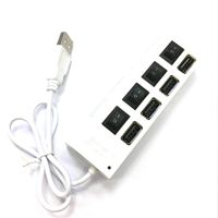 Dethler 4-Port USB 2.0 Hub Splitter Switches for Mobile Phone Switches