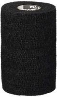 PowerFlex Self Adherent Tape, Latex, Athletic Tape, Black, 4", 12 Rolls per Case