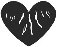 hBARSCI Finger Lakes Heart Sketch Vinyl Decal - 5"- Die-Cut Sticker - for Cars, Trucks, Windows, Laptops, Tablets 3.0 mil Thick Vinyl - Matte Black