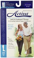 Activa 20-30 mmHg Soft Fit Knee High Socks with Open Toe, Beige, 4X-Large