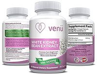 Venu Beauty Pure White Kidney Bean Extract – 600mg Dietary Supplement – 60 Capsules for Natural Weight Loss, Carb Intercept, Anti-Aging & Glucose Support
