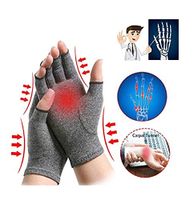 LEANO 1 Pair Solid Arthritis Pressure Health Gloves Half Finger Gloves Hand Wrist Braces