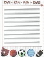 Boy's Camp Sport Lined Stationery Paper 26 Sheets