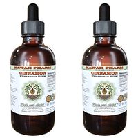 Cinnamon Alcohol-Free Liquid Extract, Cinnamon (Cinnamomum Verum) Dried Bark Glycerite Hawaii Pharm Natural Herbal Supplement 2x2 oz