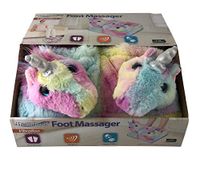 Plush Foot Massager Comfort Relax Tired Feet Unicorn Cat Styles (Rainbow Unicorn)