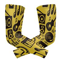 LEVEIS Music Notes Arm Sleeves UV Protection for Men Women Sunblock Protective Gloves Running Golf Cycling Driving Long Arm Cover 1 Pair