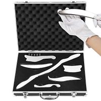 Professional Set of 6 Pcs Medical Grade Stainless Steel Gua Sha Scraping Massage Tools, Myofascial Release Kit for Soft Tissue Mobilization Therapy