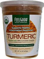 Feelgood Organic Superfoods Supports Healthy Inflammation Response Turmeric Powder 16 OZ(453g) Fortified with 95% Curcumin Complex