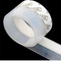 Zengest Door Strip Bottom, House and Glass Shower Door Seal Strip for Side of Door(Transparent), 16.4 Foot