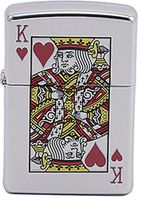 Zippo King Face Outdoor Indoor Windproof Lighter Custom Personalized Engraved Message on Backside