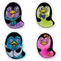 Penguin Kid’s Ice Packs, 4 Pack, Small Cold Therapy and Pain Relief for Minor Cuts, Burns, Scrapes, Injuries, Support Teething, Fevers and Sore Arms, Legs, Body