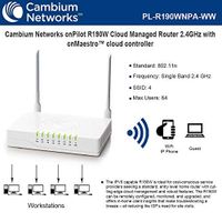 Cambium Networks cnPilot R190W Cloud Managed Home Routers for ISPs 802.11n 2.4 GHz WLAN Router No Power Supply - PL-R190WNPA-WW