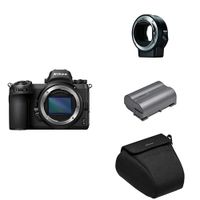 Nikon Z6 Full Frame Mirrorless Camera Body, Mount Adapter, Rechargeable Li-ion Battery, Semi Soft Camera Case