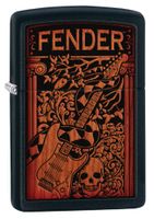Zippo Fender Lighter, Black Matte