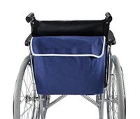 ObboMed® MY-5940N Washable Wheelchair Travel Bag/Backpack, Storage Tote Pouch and Pocket for Items and Accessories, Cotton & Polyester, Denim Blue, 1pc