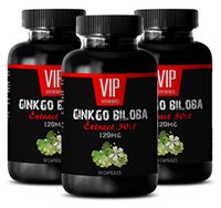 Ginkgo biloba for Teens - Ginkgo Biloba Leaf 120mg - for Healthy Brain Function (3 Bottles - 150 Capsules)