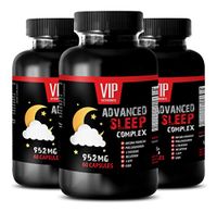 5-htp and melatonin - Advanced Sleep Complex - 952MG - melatonin Blend - 3 Bottles (180 Capsules)