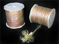 Iridescent Gold 4mm-wide thin Pull Bow String Ribbon 100 Yard gift wrapping favor decorating