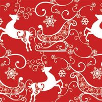 Sleigh Ride Wrapping Paper Wrap Roll 24 Inches X 16 Feet