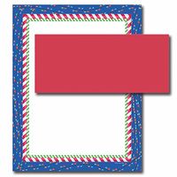 Candy Cane Lights Letterhead With Coordinating Envelopes, 50pk
