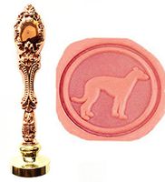 MNYR Vintage Greyhound Whippet Dog Animal Wax Seal Stamp Luxury Bronze Metal Peacock Decorative Wedding Invitations Gift Cards Paper Stationary Envelope Custom Picture Wax Seal Sealing Stamp Gift Set