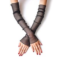 ECHERY Long Lace Sunscreen Arm Cooling Protective Sleeves for Men/Women Outdoor Activities UV Skin Protection