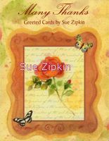 Sue Zipkin "Many Thanks" Floral Mini Greeting Cards Assortment #34657