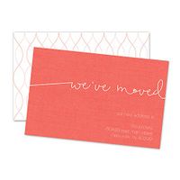 We Moved Personalized Moving Announcement - Pink