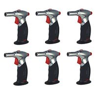 Turbo Blue Jumbo Pistol Torch Dual Flame Lighter Windproof Flame (6-Pack)