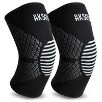 Knee Brace 2 Pack by Shadowin-Made from Silicon Knee Compression sleeve for Arthritis, ACL, Running, Volleyball, Biking, Exercise, Sports, Joint Pain Relief, Meniscus Tear, Faster Injury Recovery- 2XL